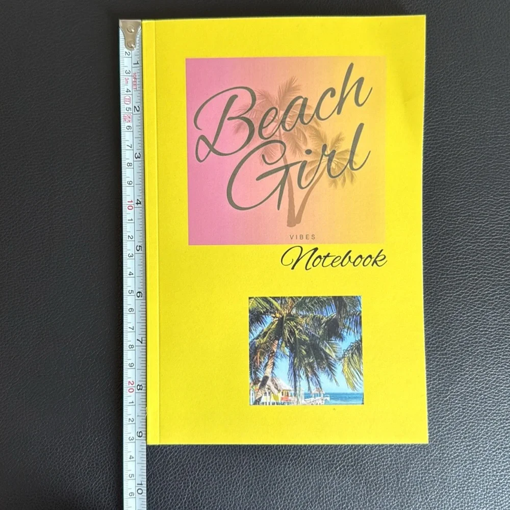 Beach Girl Yellow Notebook